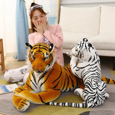 50-110CM Giganti Peluche Realistici Tigre Morbidi Animali Selvatici Simulazione Tigre Bianca Marrone Giaguaro Bambola Bambini Ragazzi Regali di Compleanno