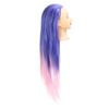 Long Hair Mannequin Head Synthetic Fiber Blue Pink Gradient Portable Cosmetology Mannequin