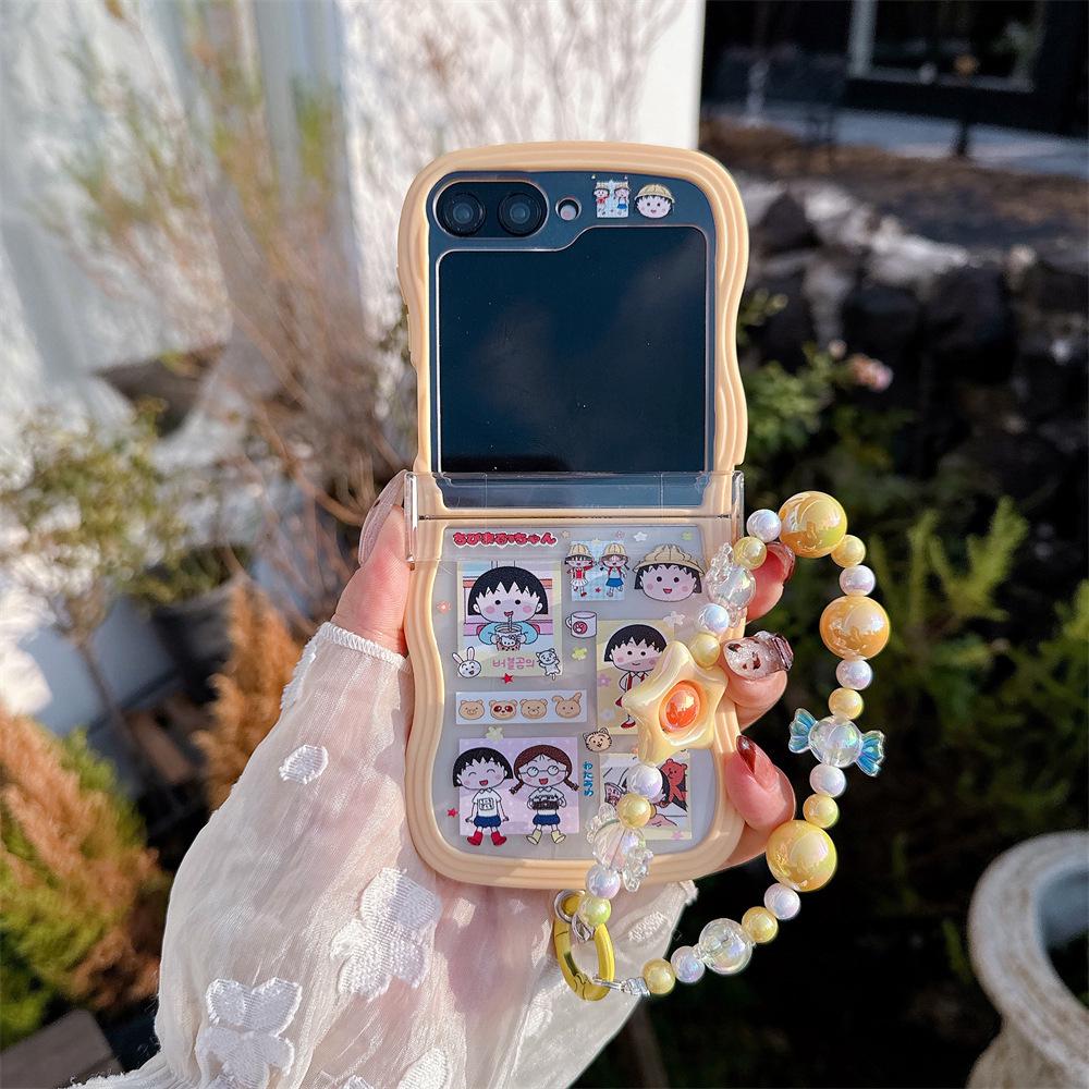 Crayon Shin-chan & Chibi Maruko-chan Samsung Galaxy Z Flip Serie Klapphülle