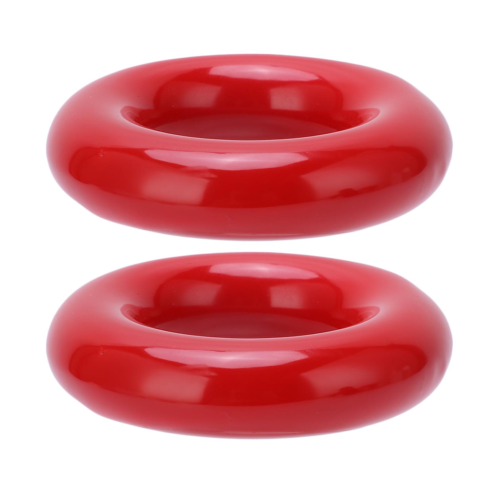 

2pcs Golf Weighting Ring Round Glossy Trainning Club Swing Weight Donut for Warm Up Red