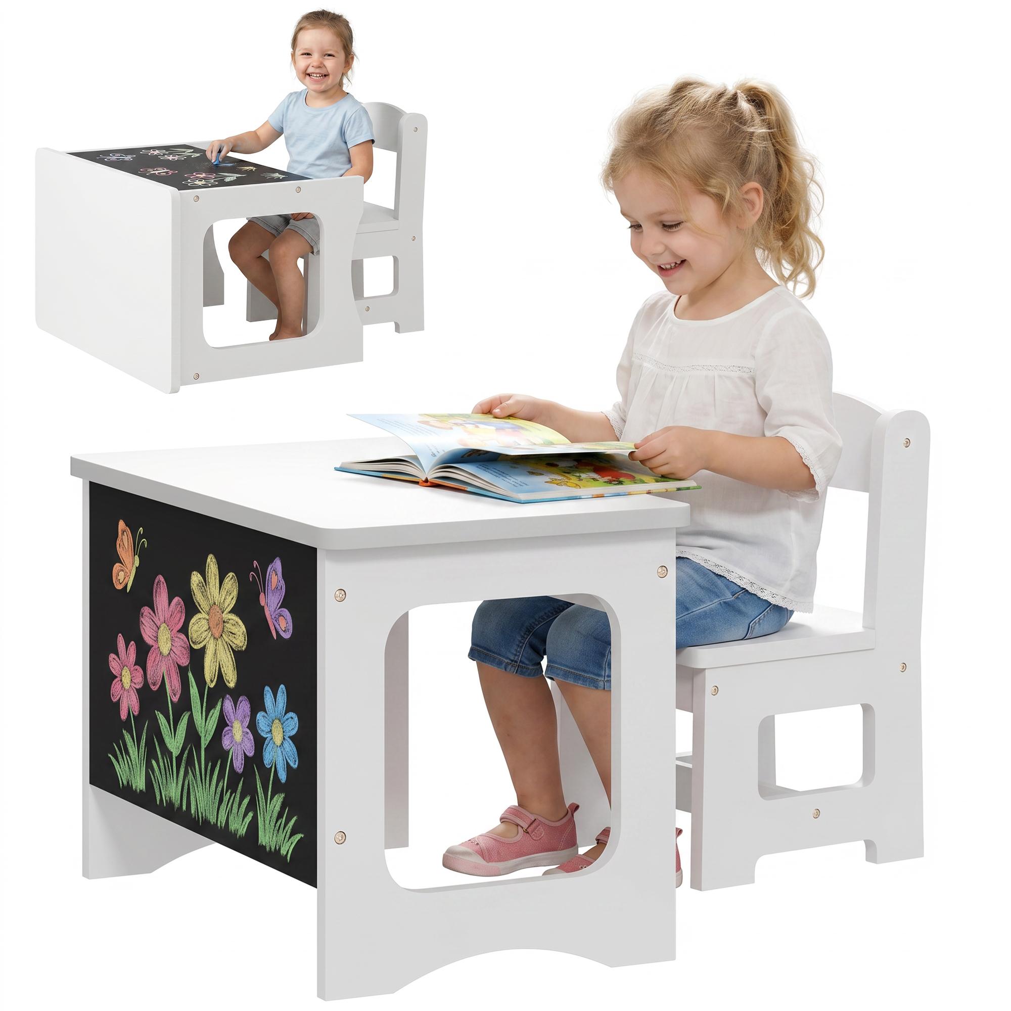 Wooden Table and Chair Set for