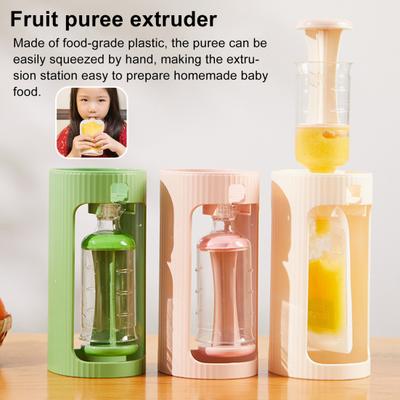 Squeeze Station for Homemade Food Pouch Filling Station Food Pouch Maker with Pouches Bottle Manual Portable Puree Squeezer Tool