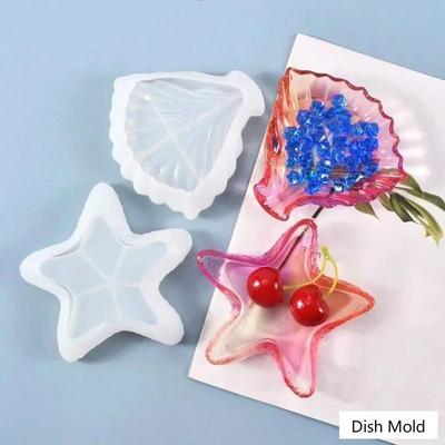 1pcs Leaf and Starfish Shaped Silicone Mold DIY Handmade Food Tray Candle Soap Molds Household Kitchen Chocolate Candy Mould