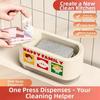 Leak-Proof Kitchen Hand Soap Dispenser Refillable Liquid Soap Container Sponge Holder  Countertop