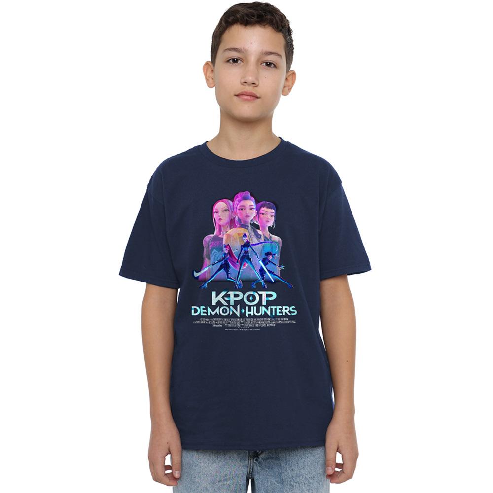 K-Pop Demon Hunters Childrens/Kids Huntrix Huntr/X Poster T-Shirt