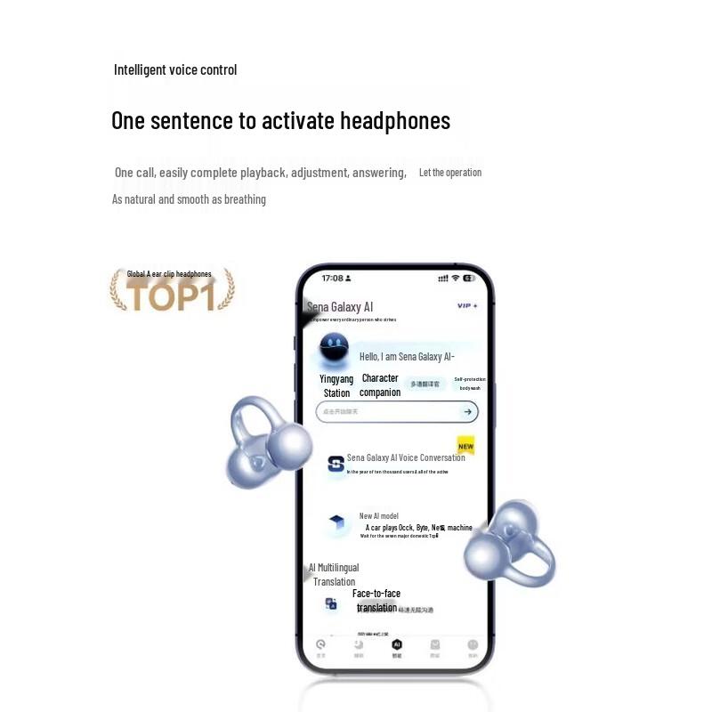 SANAG S8S Ultra Open-Ear AI Translator Sport Headset