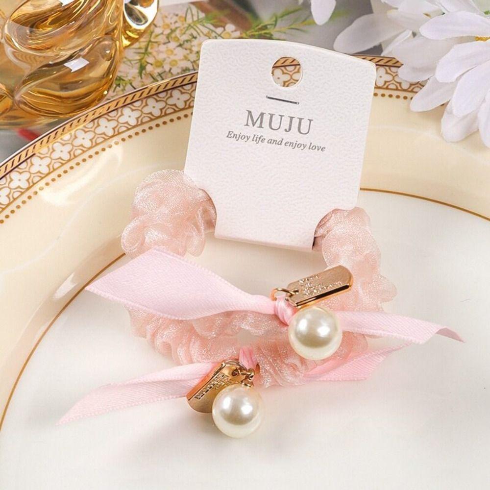 High Elasticity Bow Hair Rings Sweet Bow Design Lace Hair Accessories Hair Ties For Women