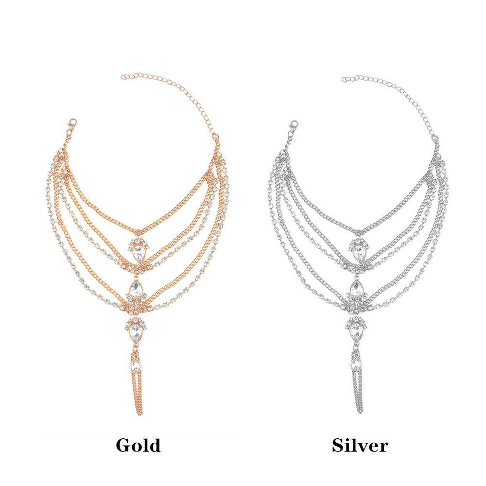 Multi Layer Copper Claw Chain Anklets Beach Banquet Party Jewelry Fashion Water Drop Foot Chain