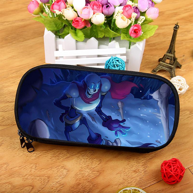Undertale Pencil Case Large Capacity Nylon Organizer For Students And Artists