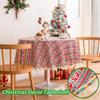 Christmas Round Tablecloth Elk Christmas Tree Printed Rectangular Tablecloth Dining Table Coffee Table Cover Cloth Home Decor