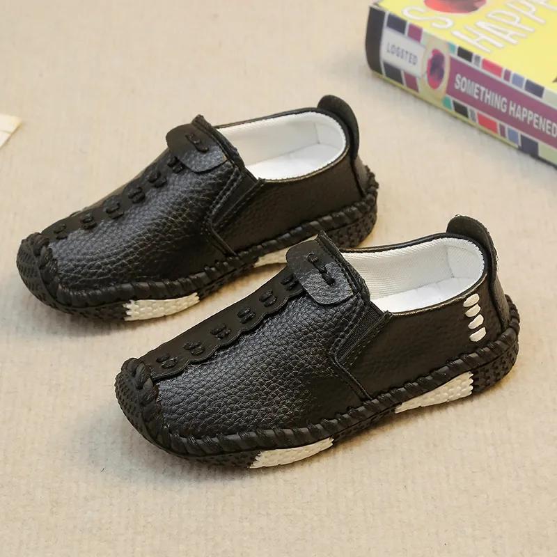 Children's Hand-woven Shoes Spring and Autumn Boys and Girls Non-slip Soft-soled Winter Breathable Fashion Leather Shoes