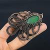 Emerald Pendant, 999 Copper Wire Wrapped Pendant Gemstone Jewelry, Handmade Pendant Amazing Jewelry, Gift For Her