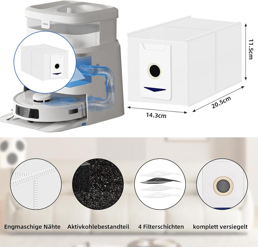 ForECOVACS T30 PRO OMNI / T30S PRO / YEEDI M12 Pro+ Robot Vaccum Replacement Parts Dust Bag Main Side Brush Filter Mop Accessoes