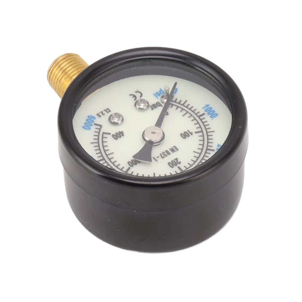 6000psi Dual Scale Pressure Gauge 1 8 Npt Connection Pressure Gauge Suitable For CO2 Aerated Bottle
