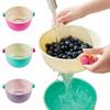 Round Vegetable Washing Basin Double Layer Washing Bowl Fruit Drainer Basket Set  Kitchen Tool