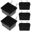 5pcs Parts Storage Box Pegboard Bins Shop Pegboard Storage Bin Garage Shop Utility Boxes Wall Mounted Pegboards Tools Organizer