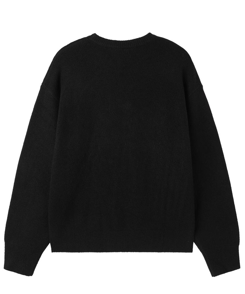 Opeunyadeu(Owai) Wavy Logo Knit - Black
