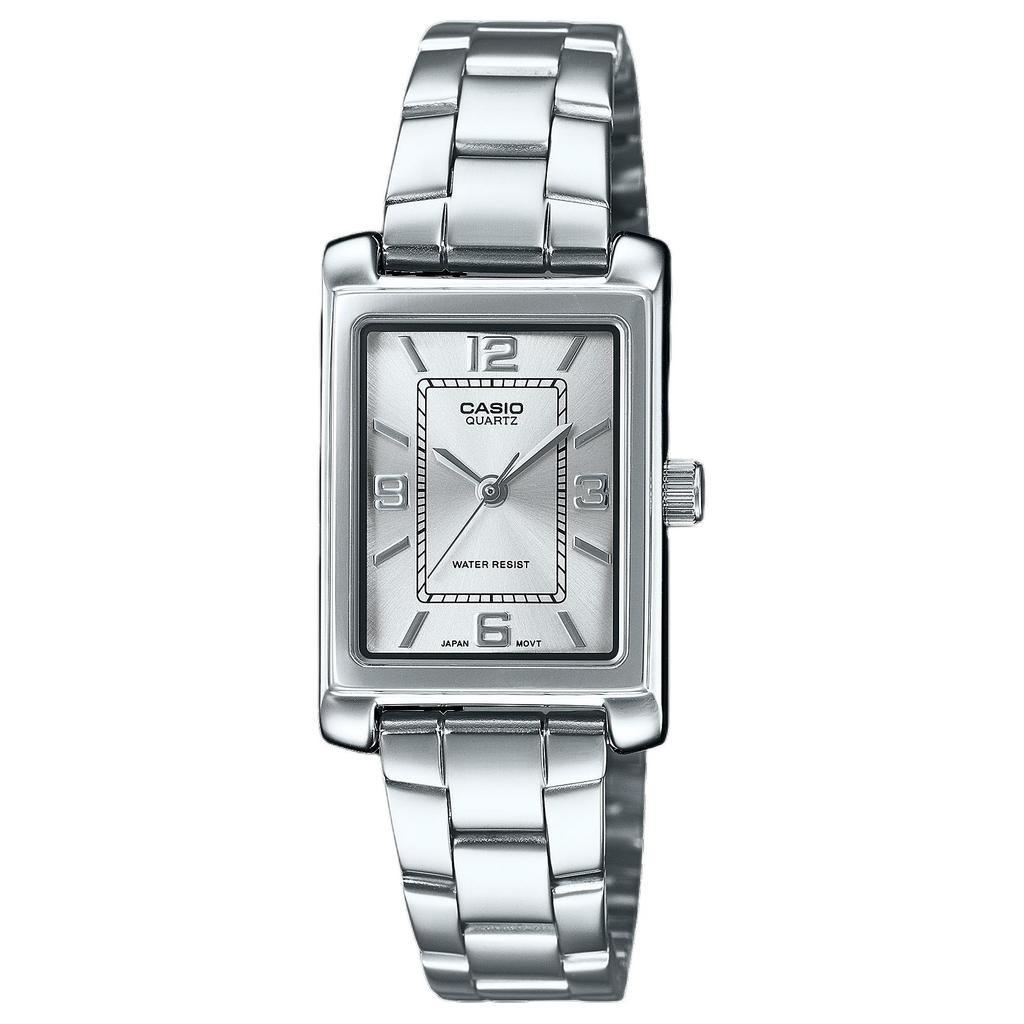 Casio Fashion Trend Quartz Movement Stainless Steel Strap Watch Women watches Silver LTP-1234DD-7A