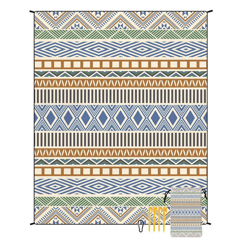 Bohemian Beach Mat Moisture-proof Mat Outdoor Seat Cushion Picnic Mat Customized Tent Camping Floor Mat 180 * 220CM 550g