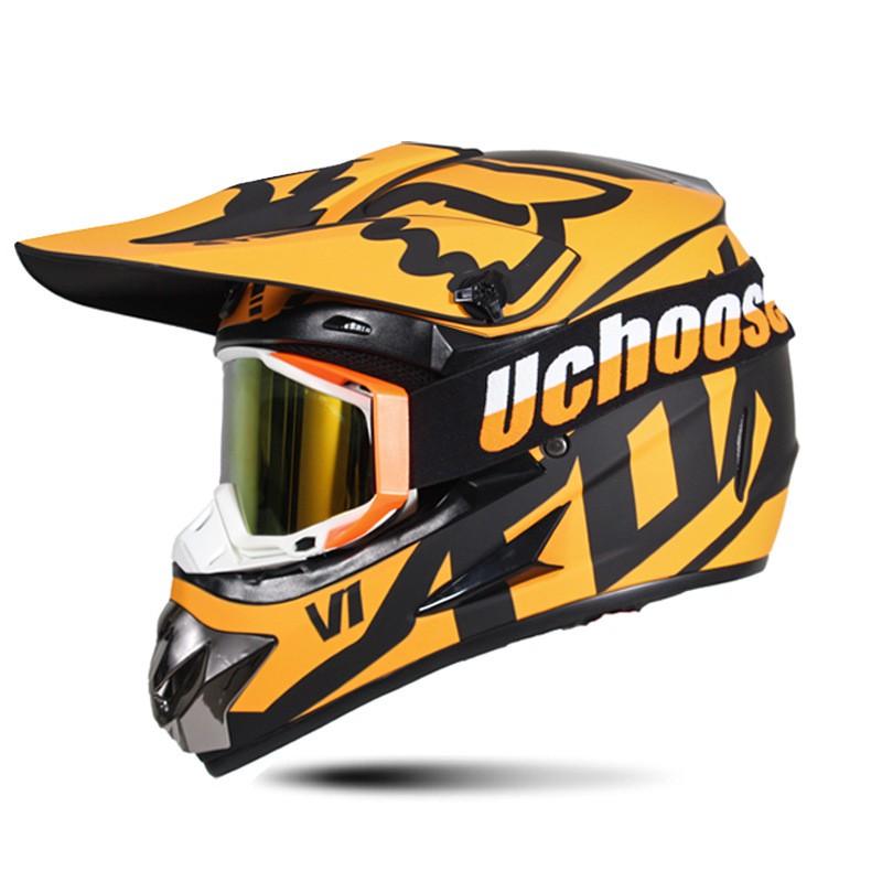 Off-Road Motorcycle Helmet With Visor Dirt Bike ATV Mountain Riding ABS Shell 3C Certified Adult Size S-XL