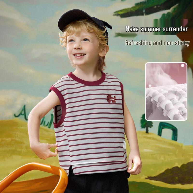 ASK JUNIOR Boys  Korean Style Striped Sleeveless Tank Top 90