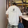 Men's Loose-Fit Short-Sleeve Pure Cotton Summer T-Shirt – Trendy White Casual Top