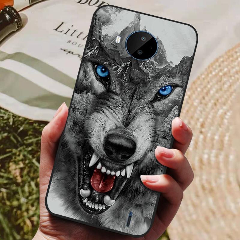 For Nokia C20 Case Soft TPU Silicone Cartoon Back Cover for Nokia C20 Plus Phone Cases TPU Black Bumper for NokiaC20 C 20 Plus