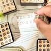 30-Piece English Letter Beech Wood Stamps for DIY Journal Decoration & Painting