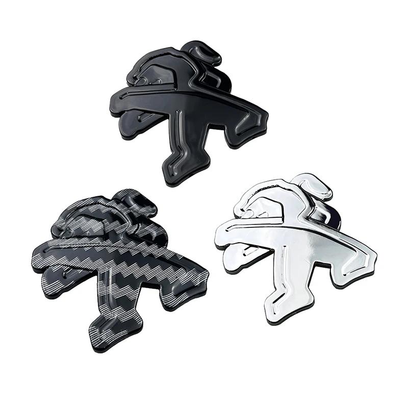 3.2x3.35cm Plastic Car Steering Wheel Center Overlay Sticker for Peugeot 308 307 408 208 508 3008 2008 5008 Emblem Accessories