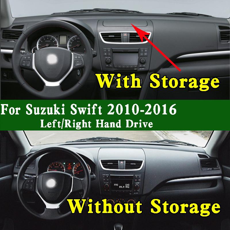 For Suzuki Swift IV Mk4 RS416 2010-2016 Car Dashmat Dashboard Cover Trument Panel Anti-Dirt Proof Ulation Sunscreen Pad