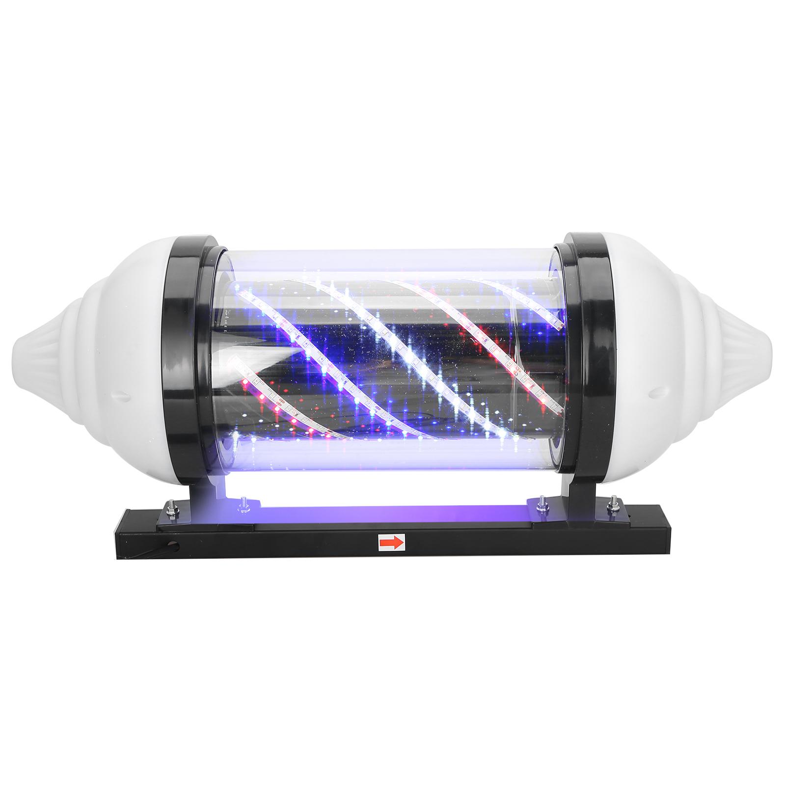 

Вращающийся парикмахерский столб светодиодный вращающийся светильник настенный полосатый знак парикмахерской лампа US Plug