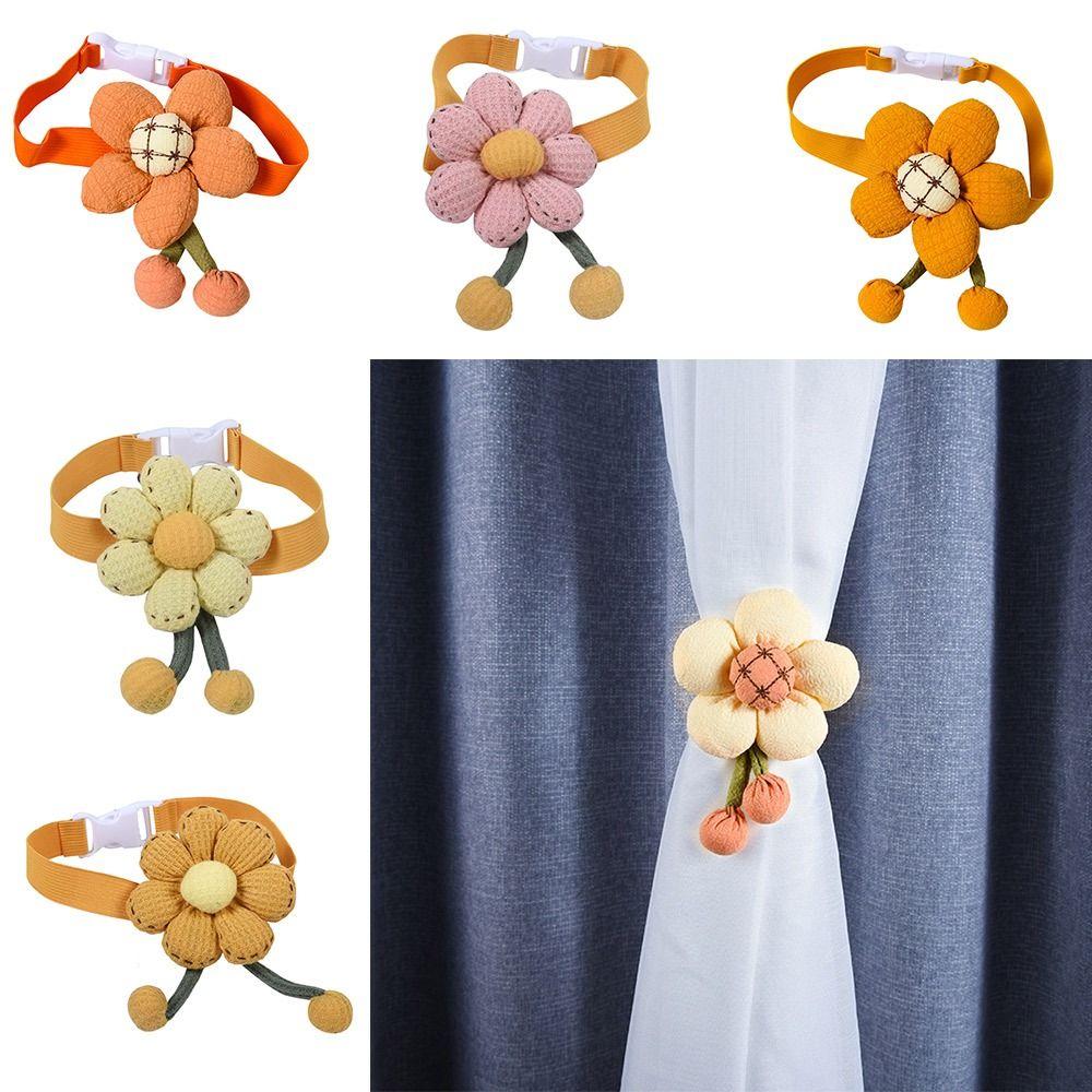 

Elastic Band Curtain Buckle Cartoon Curtain Rope Flower Shape Curtain Tieback Kids Room Home Decor 6