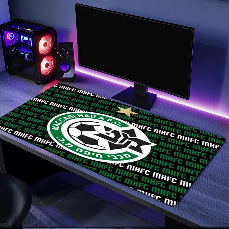Maccabi Haifa Fc Crest mouse pad, rubber base, esports desk mat, mouse pad for gamers and office use, gaming desk , easy to clean mat