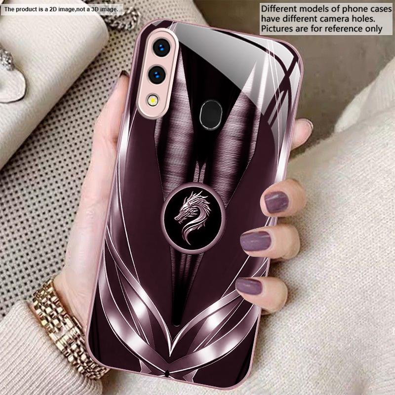 Golden dragon pattern gray For Samsung A20 30 22 23 24 25 26 31 32 33 34 35 42 50 51 52 53 54 55 56 70 71 72 73 glass phone case