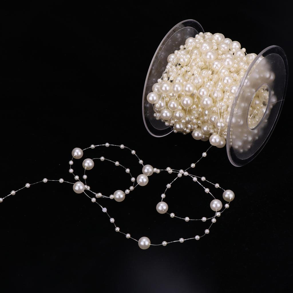 Pearl Beaded Chain Ribbon String DIY
