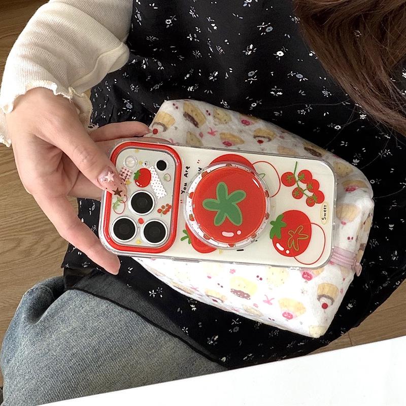 Vibrant Full-Screen Tomato Magnetic Phone Case for iPhone 17/16 Pro Max/15/14 - High-End Feel