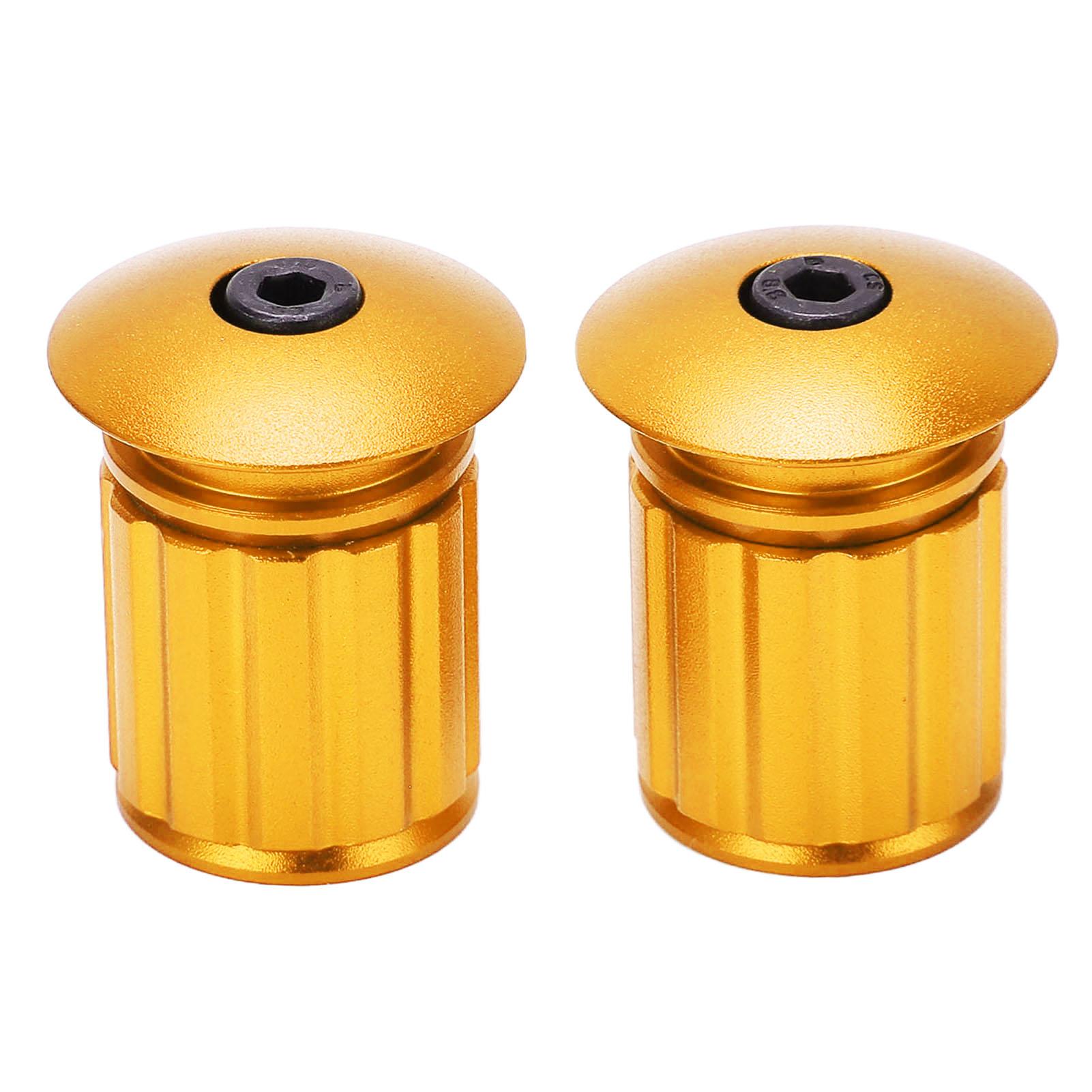 One Pair Bicycle Aluminum Alloy Expansion Bar Plug Mountain Bike Folding Bike Road Bike Expansion Lock Bar Plug Gold