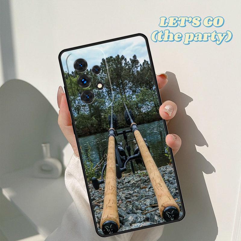 Carp Fish Fishing Rod Phone Case For Samsung Galaxy A42 A31 A40 A51 A71 A32 A80 A91 A52 A72 A73 A20e A21S A50 A70 A11 A12 Cover