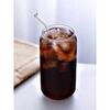 390ml 13oz 540ml 18oz Drinking Glass Cup Beer Can Shape Mug Heat Resistant Tumbler With Glass Straw