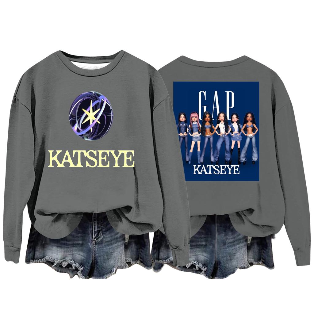 Women's Fashion Casual Long Sleeve Loose Printed Sweatshirt