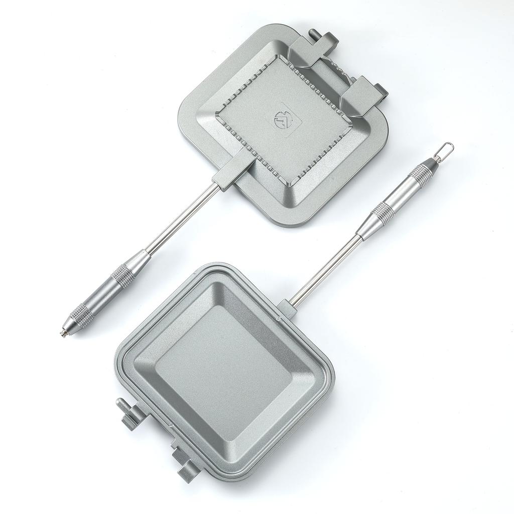 CAMPING MOON Heißer Sandwichmaker TT-1315, Einzelbrenner, Gas oder offenes Feuer, Kompakt, Aluminium