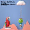 Bird Cage Parrot Foraging Ball Toy, Plastic Hollow with Bell, Bell Toy Enrichment for Lovebird Budgie Cockatiel Conure