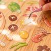 ZIYI Hot Pot Party Miniature Scenery Stickers No-Cut for Quiet Books Hand Accounts Food Play Scene Materials Educational Toys