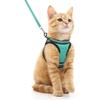 Cat Harness and Leash Set for Walking Escape Proof, Adjustable Soft Kittens Vest with Reflective Strip for Cats, Comfortable Out