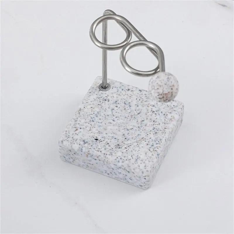 Compactly Metal Toothbrush Holder Storage Organizers With Stable Marble Bottom