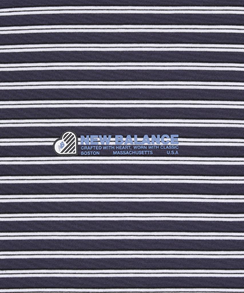 Nyuballanseu Nbneg2A113 / Uni Nb Heart Stripe Short Sleeve Tee (Graphic Black)