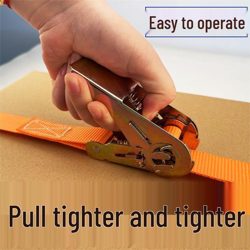 

Wear-Resistant Ratchet Tie-Down Strap with Press Buckle for Outdoor Use