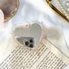 Creative Love Airbag Bracket Transparent Glitter Mirror Creative Diy Lazy Desktop Retractable Mobile Phone Holder