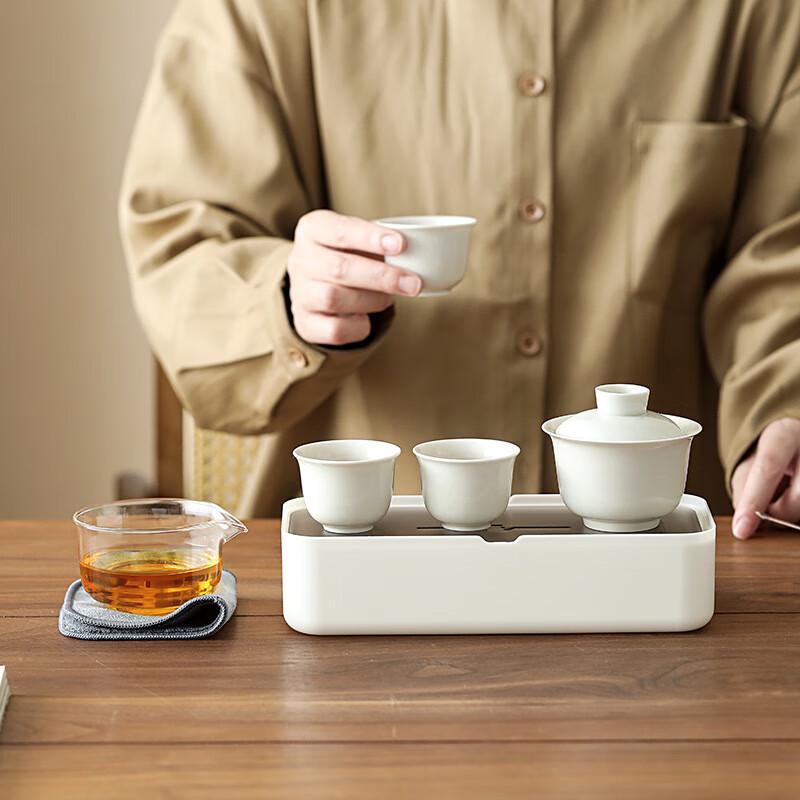 

Ink Wash Ceramic Travel Tea Set