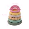 Color Kids 1Set Silicone Stacking Blocks Teether Toy BPA Free Soft Building Montessori Baby Toys 0-12M Safe Chewing Toy
